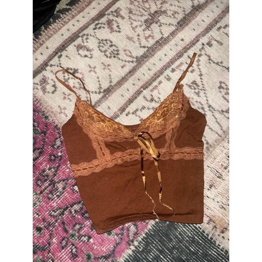 Unbranded Women's Brown Crop-top